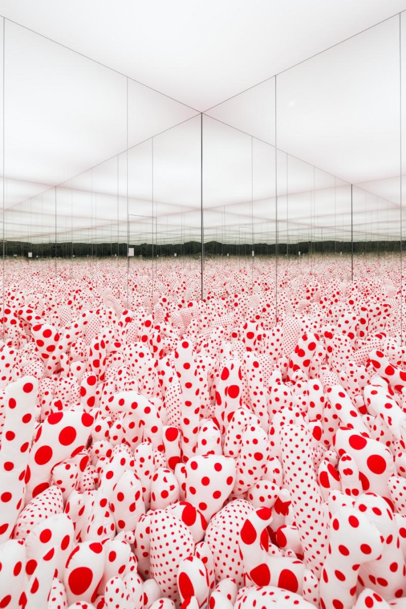 展品〈無限鏡屋:陽具原野〉。(圖片來源:Louis Vuitton © Jérémie Souteyrat) 展品〈無限鏡屋:陽具原野〉。(圖片來源:Louis Vuitton © Jérémie Souteyrat)