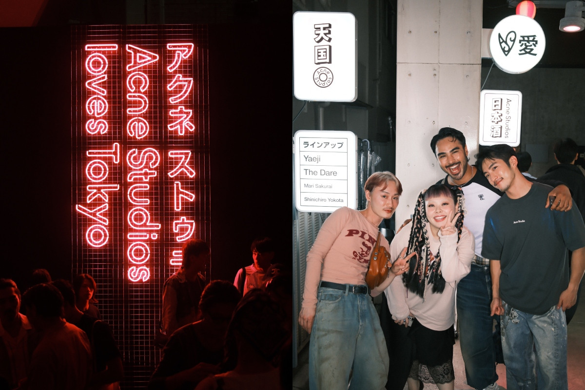 Acne Studios東京青山旗艦店已正式迎客,藝術家合作單品與2025秋冬新品同步販售;右為渡邊直美參與開幕派對。(圖片提供:Acne Studios) Acne Studios東京青山旗艦店已正式迎客,藝術家合作單品與2025秋冬新品同步販售;右為渡邊直美參與開幕派對。(圖片提供:Acne Studios)