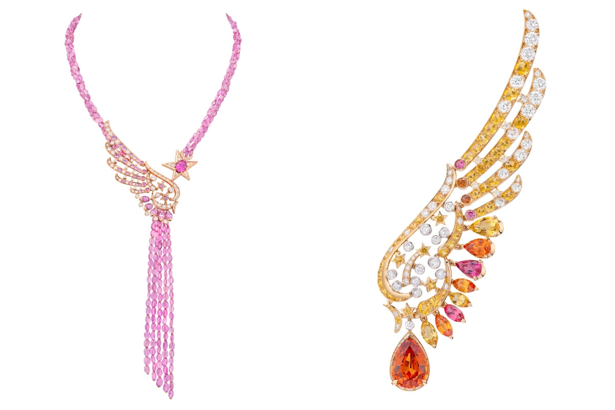 Pink Hour項鍊、Sunny Days耳環共繪夕陽餘暉。(圖片提供:Chanel) Pink Hour項鍊、Sunny Days耳環共繪夕陽餘暉。(圖片提供:Chanel)