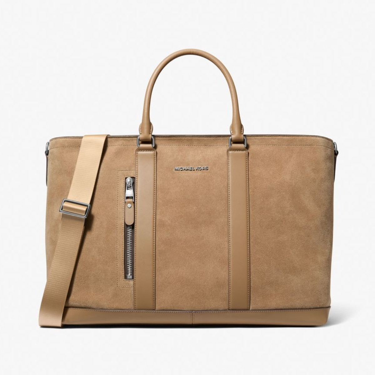 Michael Kors Hudson棕色肩背提包。(圖片提供:Michael Kors) Michael Kors Hudson棕色肩背提包。(圖片提供:Michael Kors)