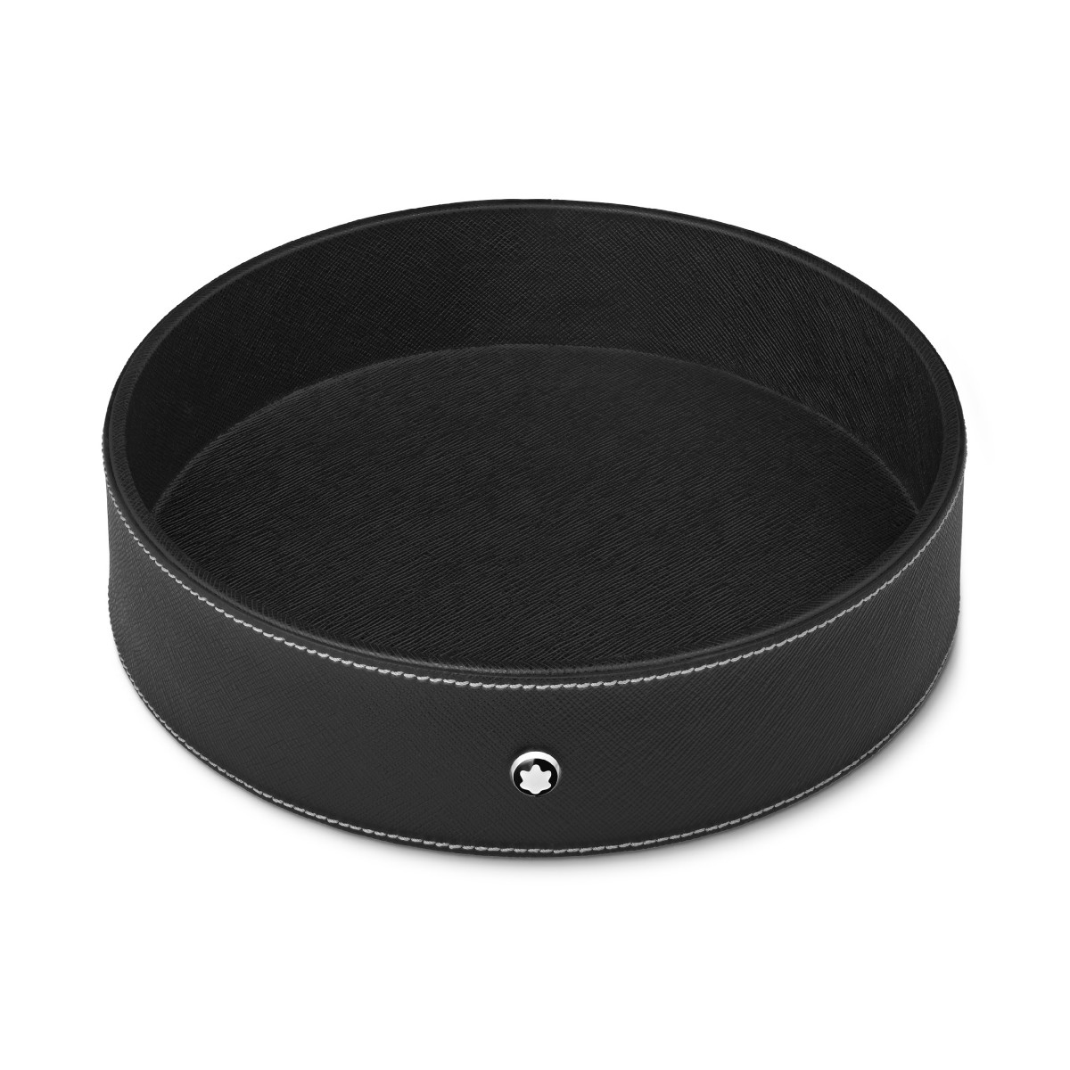 Montblanc皮革圓形桌面托盤。(圖片提供:Montblanc) Montblanc皮革圓形桌面托盤。(圖片提供:Montblanc)