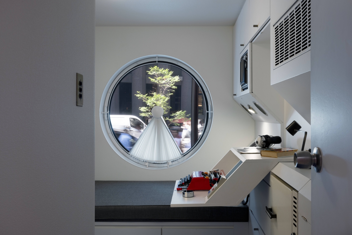 Installation view of The Many Lives of the Nakagin Capsule Tower, on view at The Museum of Modern Art, New York, from July 10, 2025, through July 12, 2026. Photo: Jonathan Dorado. Installation view of The Many Lives of the Nakagin Capsule Tower, on view at The Museum of Modern Art, New York, from July 10, 2025, through July 12, 2026. Photo: Jonathan Dorado.