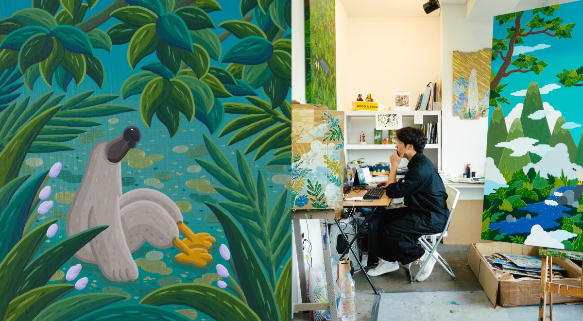 隨絕種「渡渡鳥」穿梭夢幻地景!韓國藝術家Kim Sunwoo台灣個展:17件畫作反思當代框架,聯手咖啡廳推限定杯帶著走 隨絕種「渡渡鳥」穿梭夢幻地景!韓國藝術家Kim Sunwoo台灣個展:17件畫作反思當代框架,聯手咖啡廳推限定杯帶著走