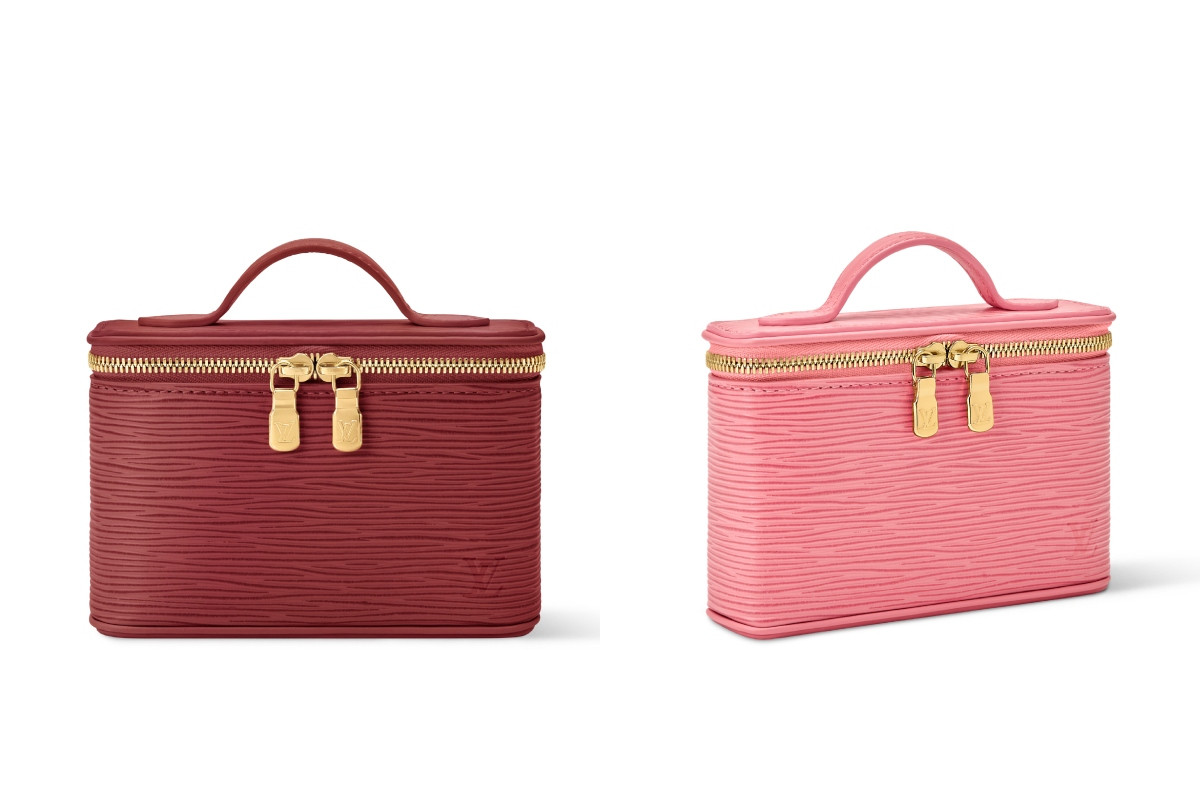 Nice Beauty化妝包,左為896 Monogram Rouge款式、右為200 Rose Eugenie款式。(圖片提供:Louis Vuitton) Nice Beauty化妝包,左為896 Monogram Rouge款式、右為200 Rose Eugenie款式。(圖片提供:Louis Vuitton)