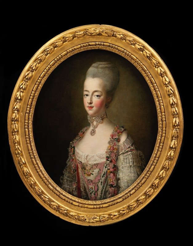 Portrait of Marie Antoinette, Queen of France, in a court dress. Oil painting by François Hubert Drouais, 1773 © Victoria and AlbertMuseum, London. Portrait of Marie Antoinette, Queen of France, in a court dress. Oil painting by François Hubert Drouais, 1773 © Victoria and AlbertMuseum, London.