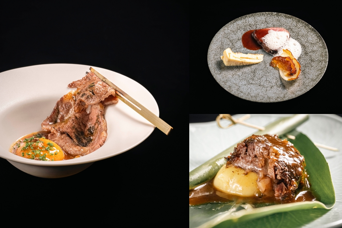 「AKAME牛三吃」。(圖片提供:台南晶英酒店) 「AKAME牛三吃」。(圖片提供:台南晶英酒店)