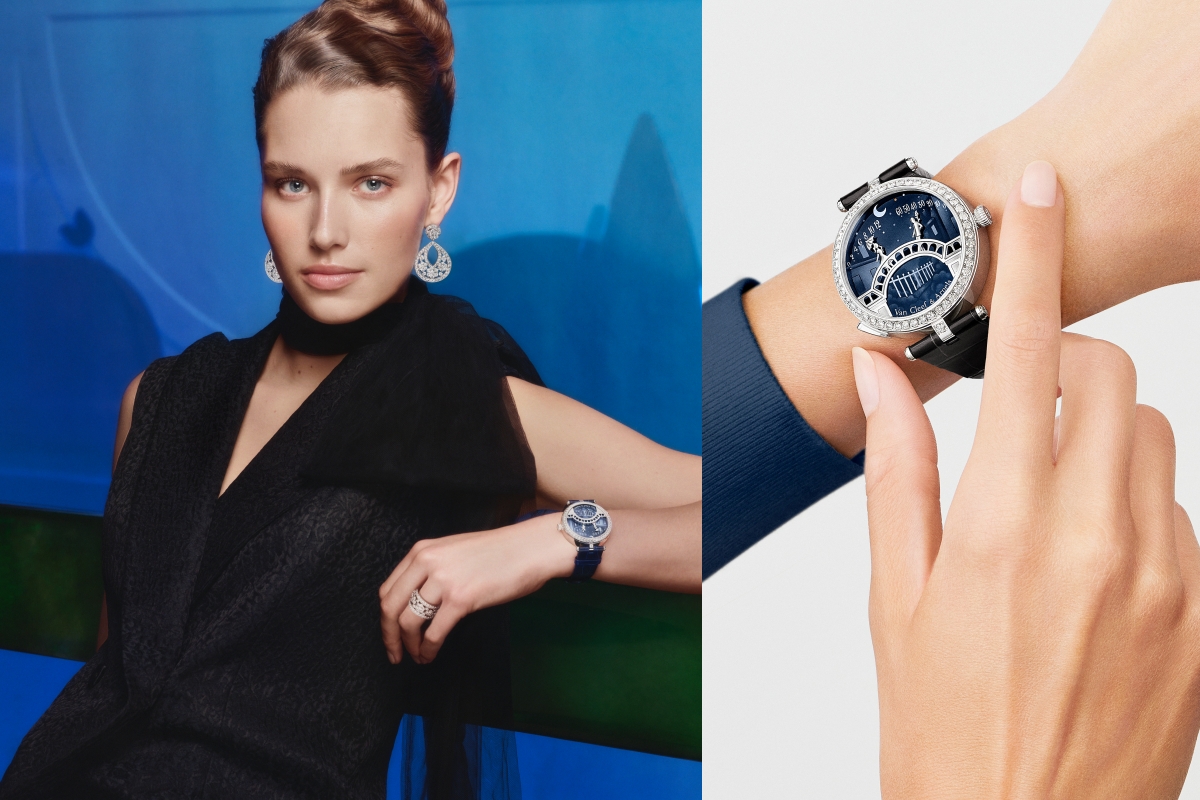 Lady Arpels Pont des Amoureux腕錶配戴圖。(圖片提供:Van Cleef & Arpels) Lady Arpels Pont des Amoureux腕錶配戴圖。(圖片提供:Van Cleef & Arpels)