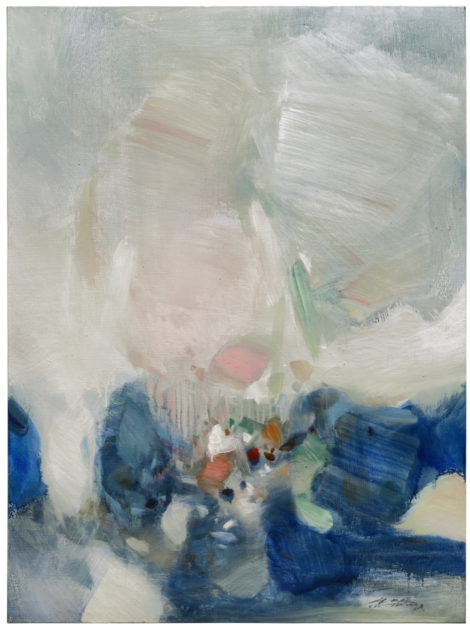 朱德群,〈蒙紗的透明〉,2003年作|油彩 畫布,130 x 96.5 公分|估價:2,000,000 – 3,000,000港元。(圖片提供:富藝斯) 朱德群,〈蒙紗的透明〉,2003年作|油彩 畫布,130 x 96.5 公分|估價:2,000,000 – 3,000,000港元。(圖片提供:富藝斯)