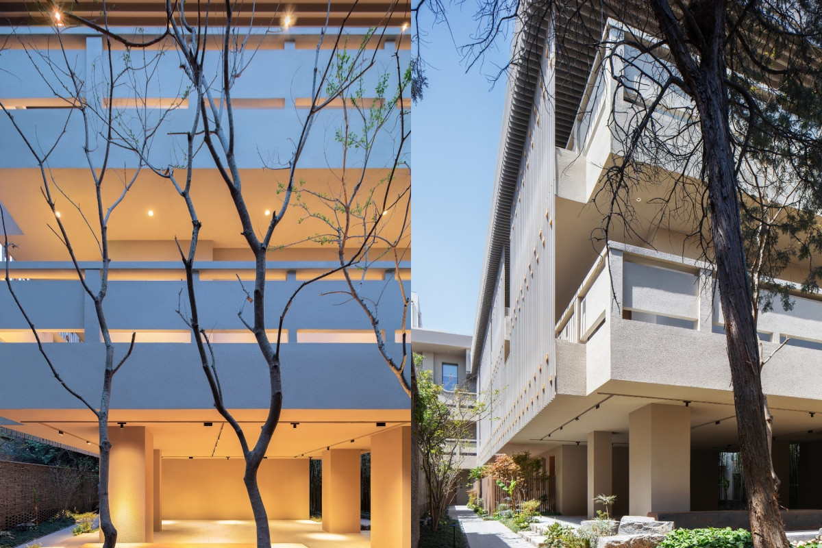 部分客房透過懸挑設計實現「樓臺」靈感。(圖片提供:B.L.U.E. Architecture Studio/攝影:夏至) 部分客房透過懸挑設計實現「樓臺」靈感。(圖片提供:B.L.U.E. Architecture Studio/攝影:夏至)