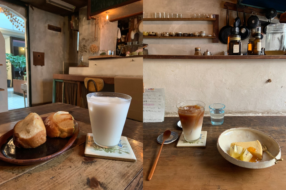 推薦風味牛奶系列飲品(圖左);起司蛋糕(圖右)為口感濕軟的類型,可斟酌個人喜好點用。(圖片提供:Ning Chi) 推薦風味牛奶系列飲品(圖左);起司蛋糕(圖右)為口感濕軟的類型,可斟酌個人喜好點用。(圖片提供:Ning Chi)