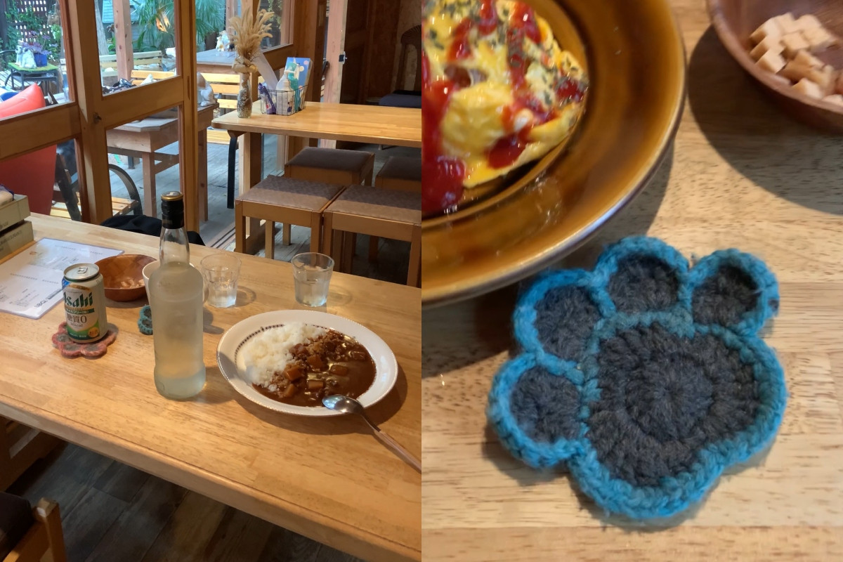 餐食中規中矩,狗掌造型隔熱墊倒讓人端起茶杯不禁會心一笑。(圖片提供:Ning Chi) 餐食中規中矩,狗掌造型隔熱墊倒讓人端起茶杯不禁會心一笑。(圖片提供:Ning Chi)