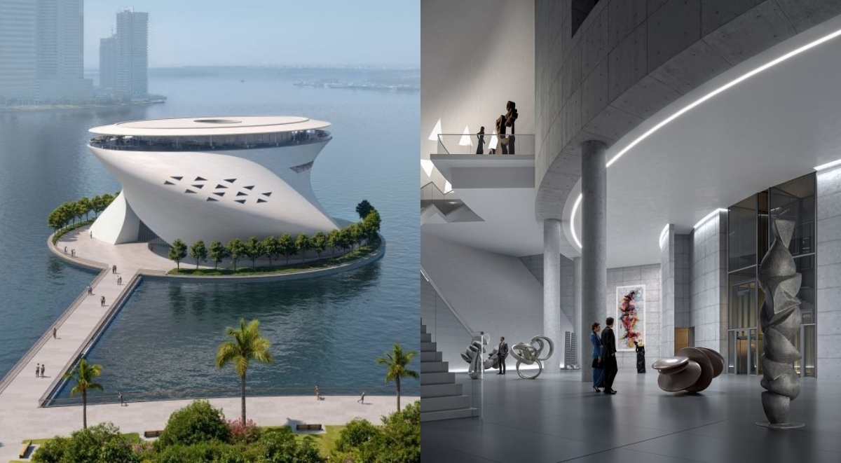 安藤忠雄操刀「杜拜藝術博物館」！以「海洋與珍珠」為靈感，打造漂浮於海上的純白圓形扭轉建築
