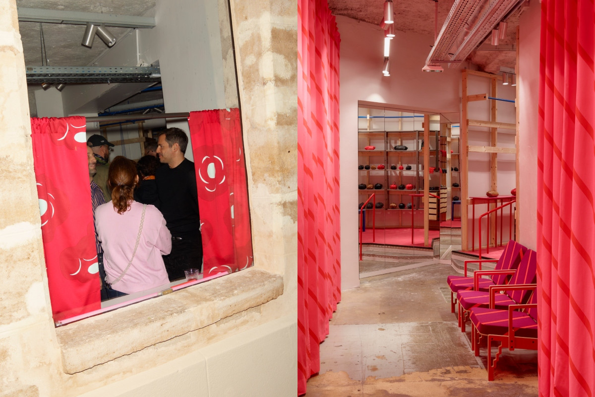 經典印花簾幕垂掛窗邊、壁面,強化Marimekko世界觀。(圖片提供:Marimekko/攝影:Mikael Niemi) 經典印花簾幕垂掛窗邊、壁面,強化Marimekko世界觀。(圖片提供:Marimekko/攝影:Mikael Niemi)