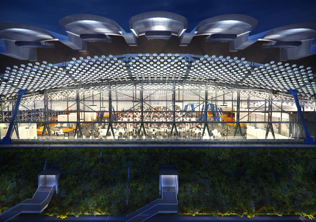 桃園機場第三航廈建築示意圖（圖片來源：RSHP建築設計事務所）