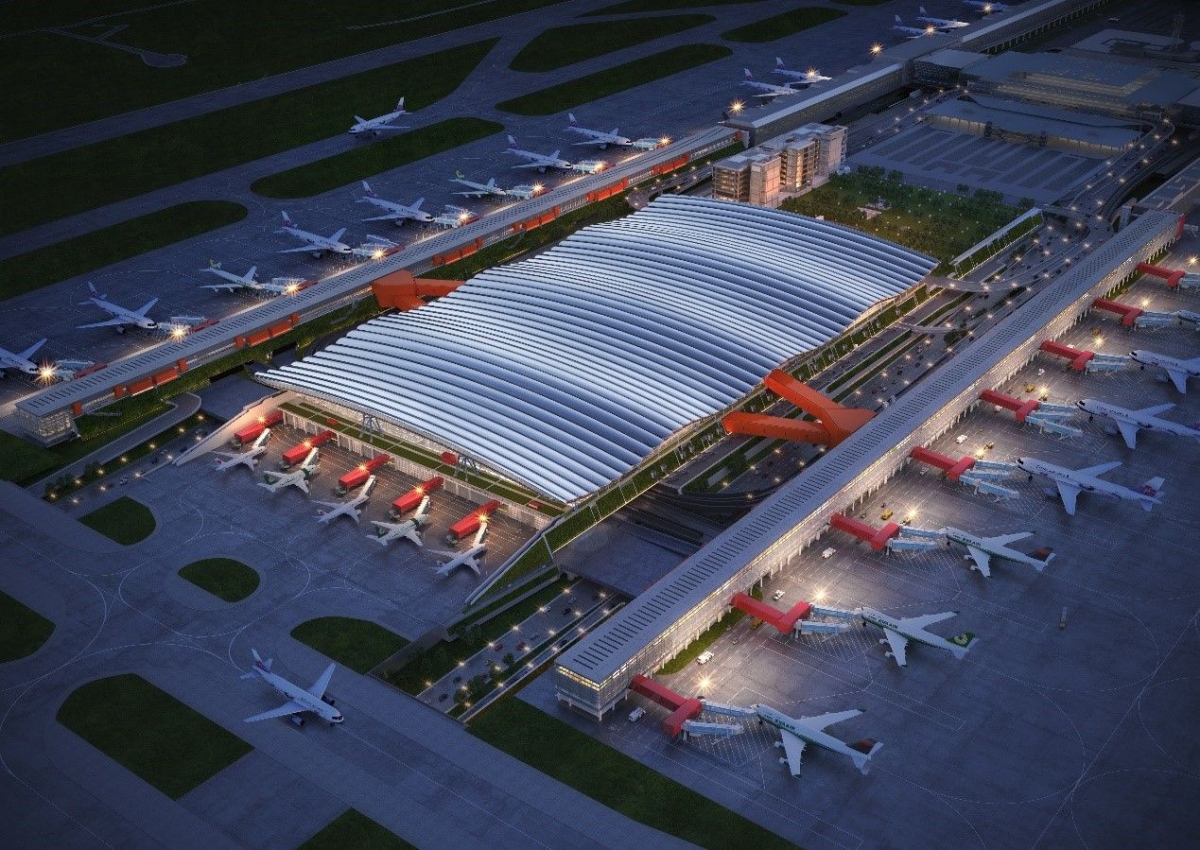 桃園機場第三航廈建築示意圖（圖片來源：RSHP建築設計事務所）