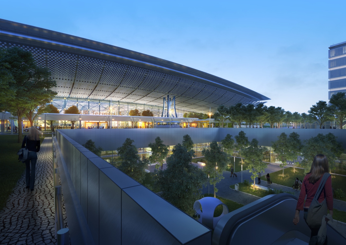 桃園機場第三航廈建築示意圖（圖片來源：RSHP建築設計事務所）