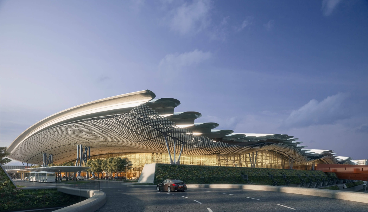 桃園機場第三航廈建築示意圖（圖片來源：RSHP建築設計事務所）