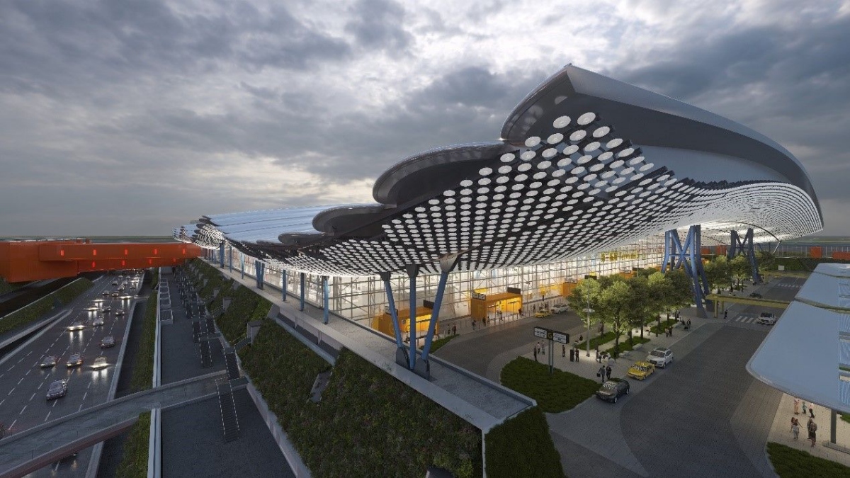 桃園機場第三航廈建築示意圖（圖片來源：RSHP建築設計事務所）