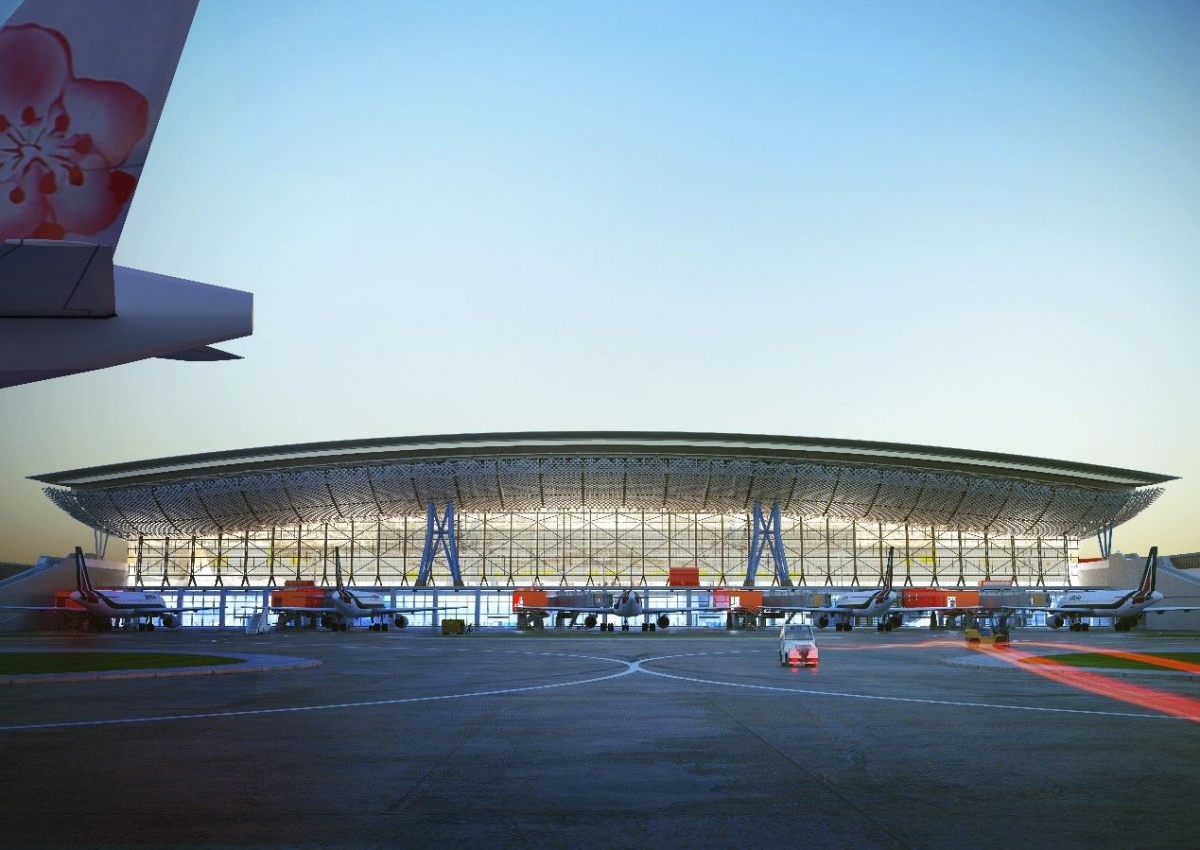 桃園機場第三航廈建築示意圖（圖片來源：RSHP建築設計事務所）