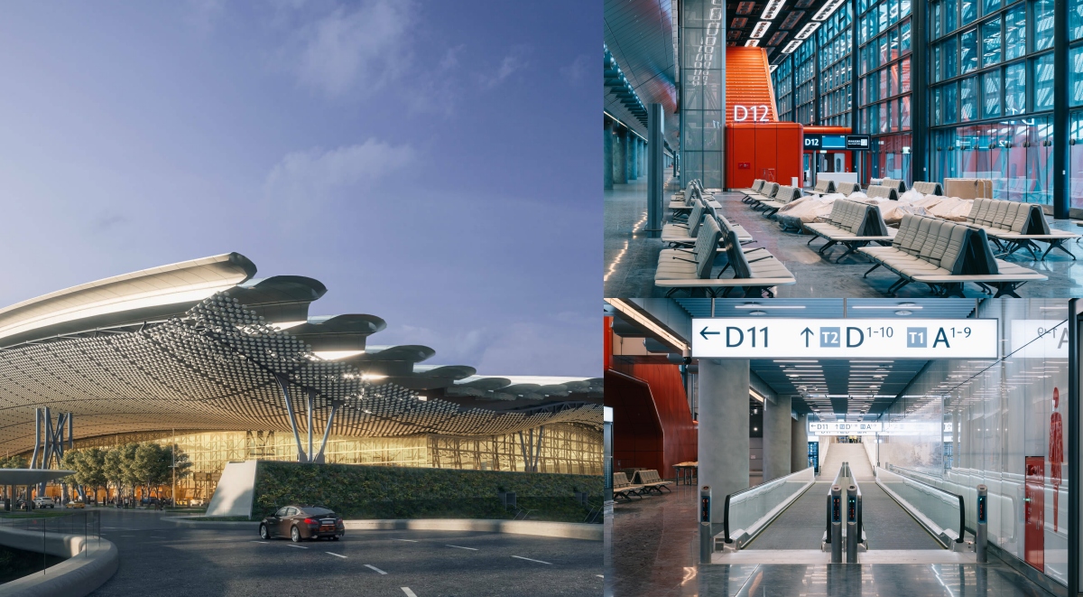 桃園機場第三航廈建築設計：結合海鳥、台灣山海意象，北登機廊廳預計2025年底啟用