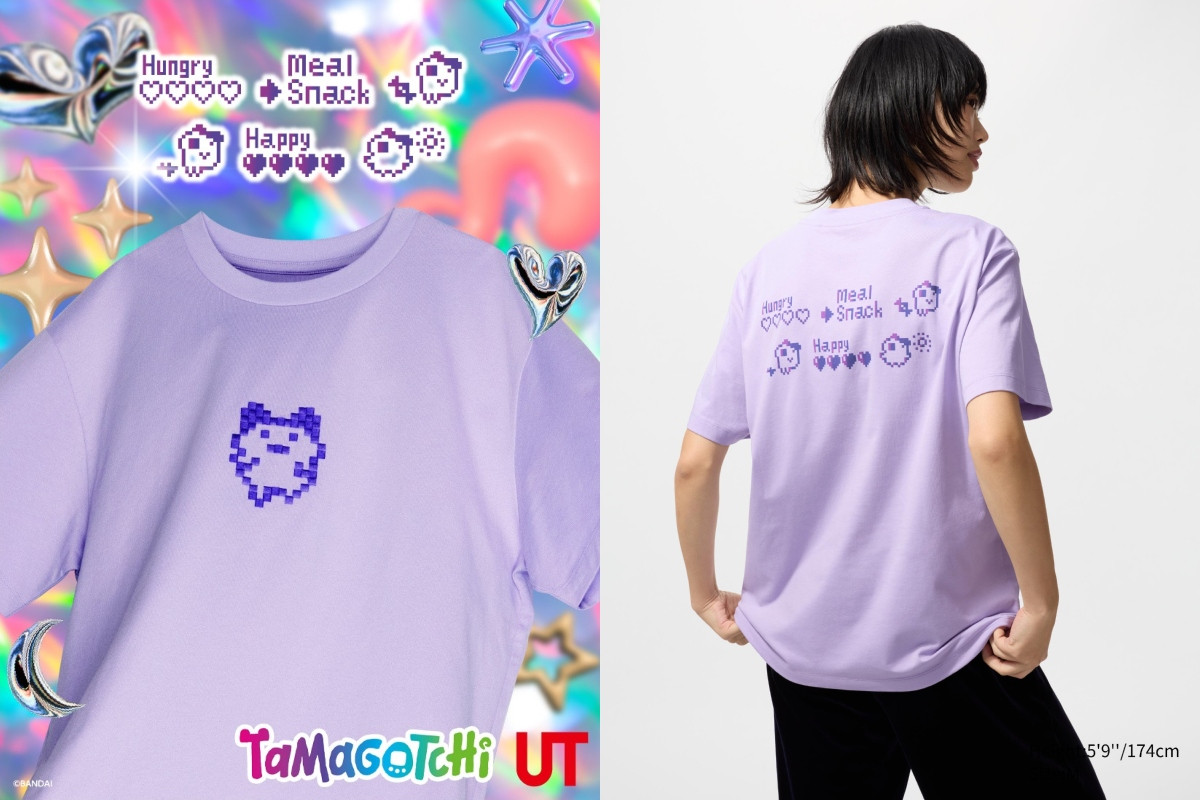 Tamagotchi UT印花T恤/紫色，售價 NT$490。（圖片來源：Uniqlo）