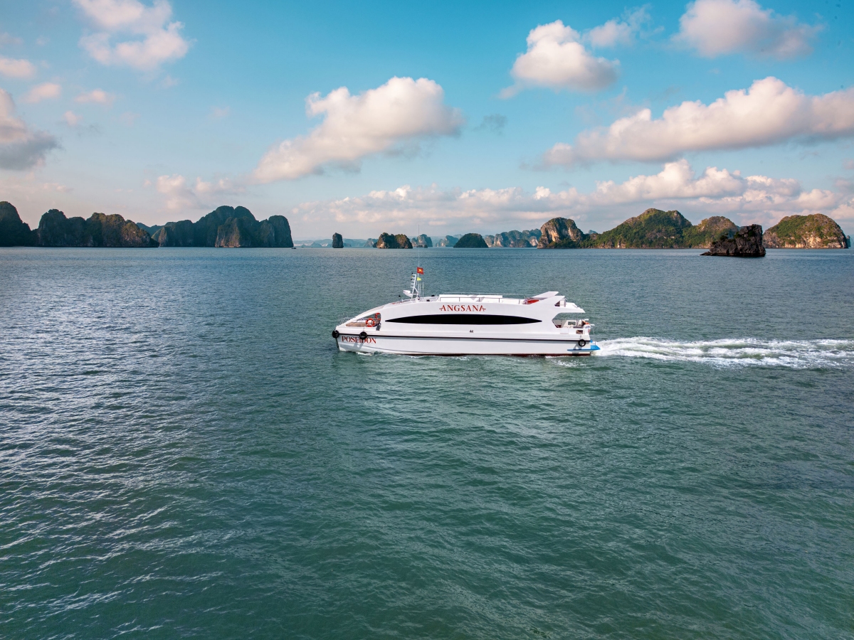 搭Angsana接駁船可抵達觀瀾島的明州碼頭。（圖片提供：悅榕集團）