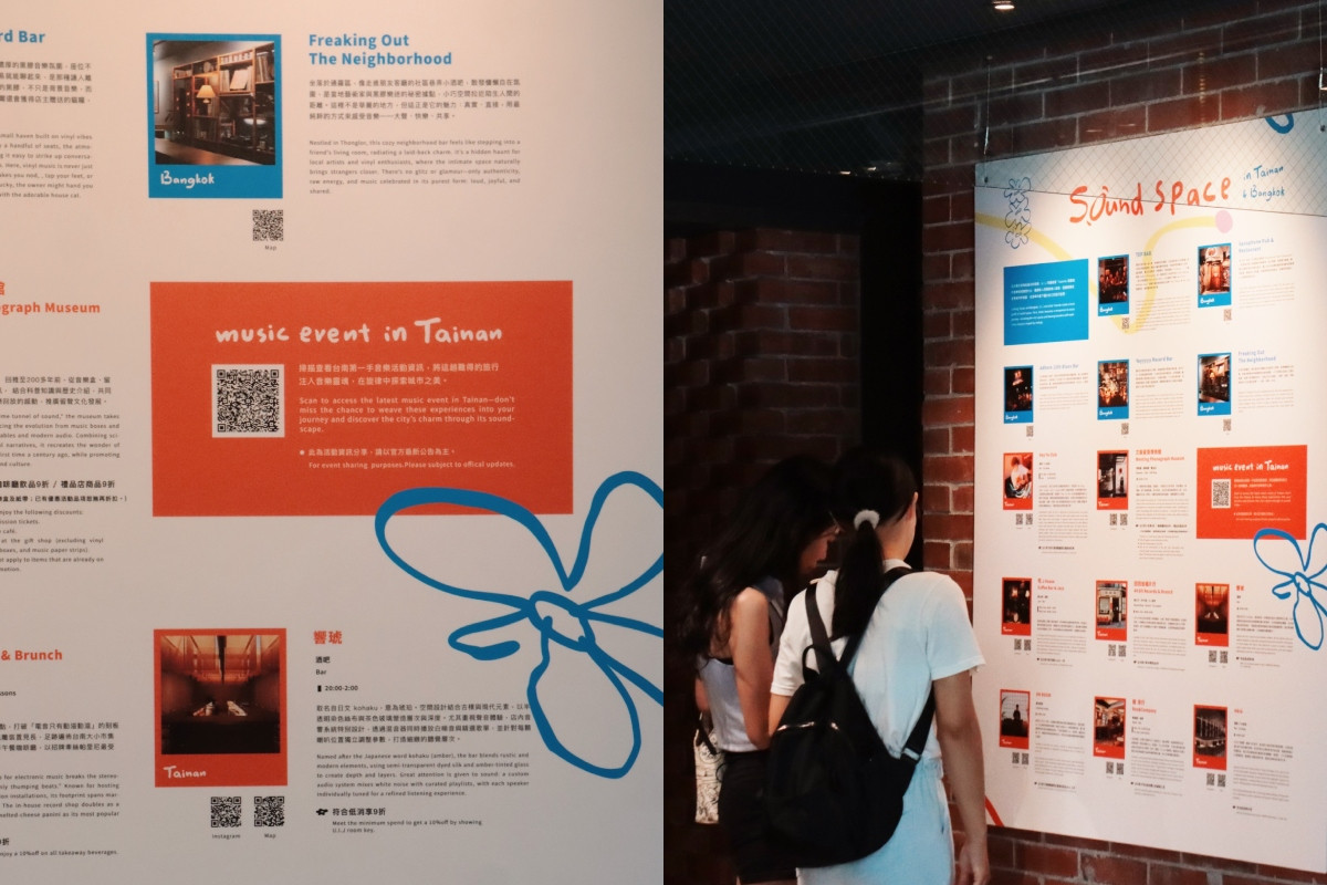 「Sound Space in Tainan & Bangkok」企劃支線精選台南8處、曼谷5處音樂據點，並提供住客限定優惠。（圖片提供：U.I.J Hotel & Hostel）