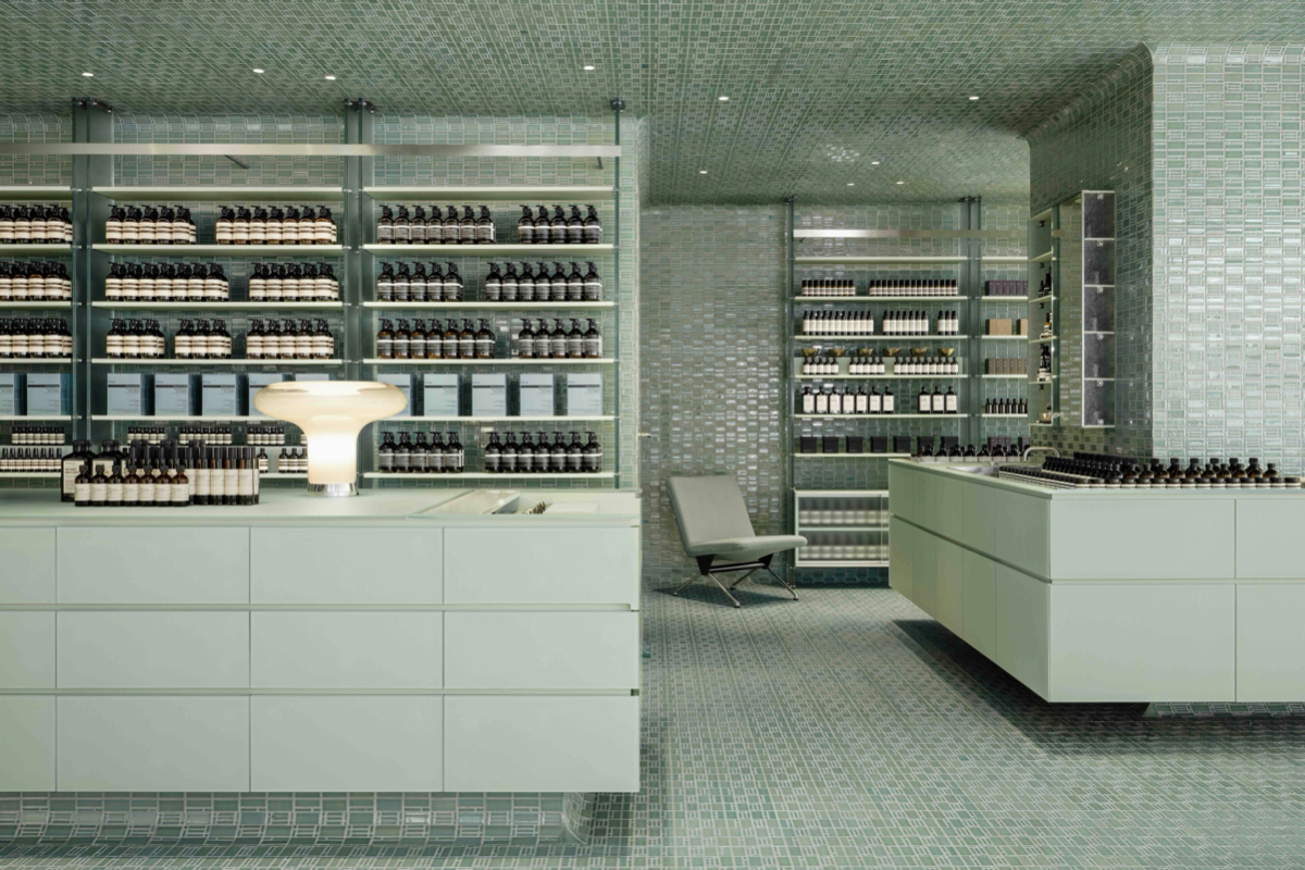 Aesop復興SOGO店用「花磚」重現老台北記憶！「爿爿花」以上千片手工瓷磚打造店鋪