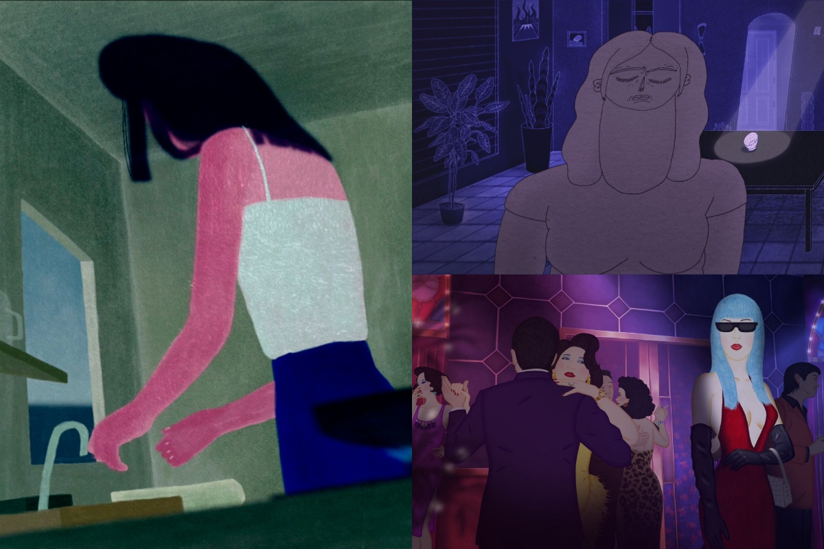 2025金馬獎最佳動畫短片入圍者《再見，海浪》（左）、《91次擊碎》（右上）、《螳螂》（右下）。（圖片提供：金馬執委會）