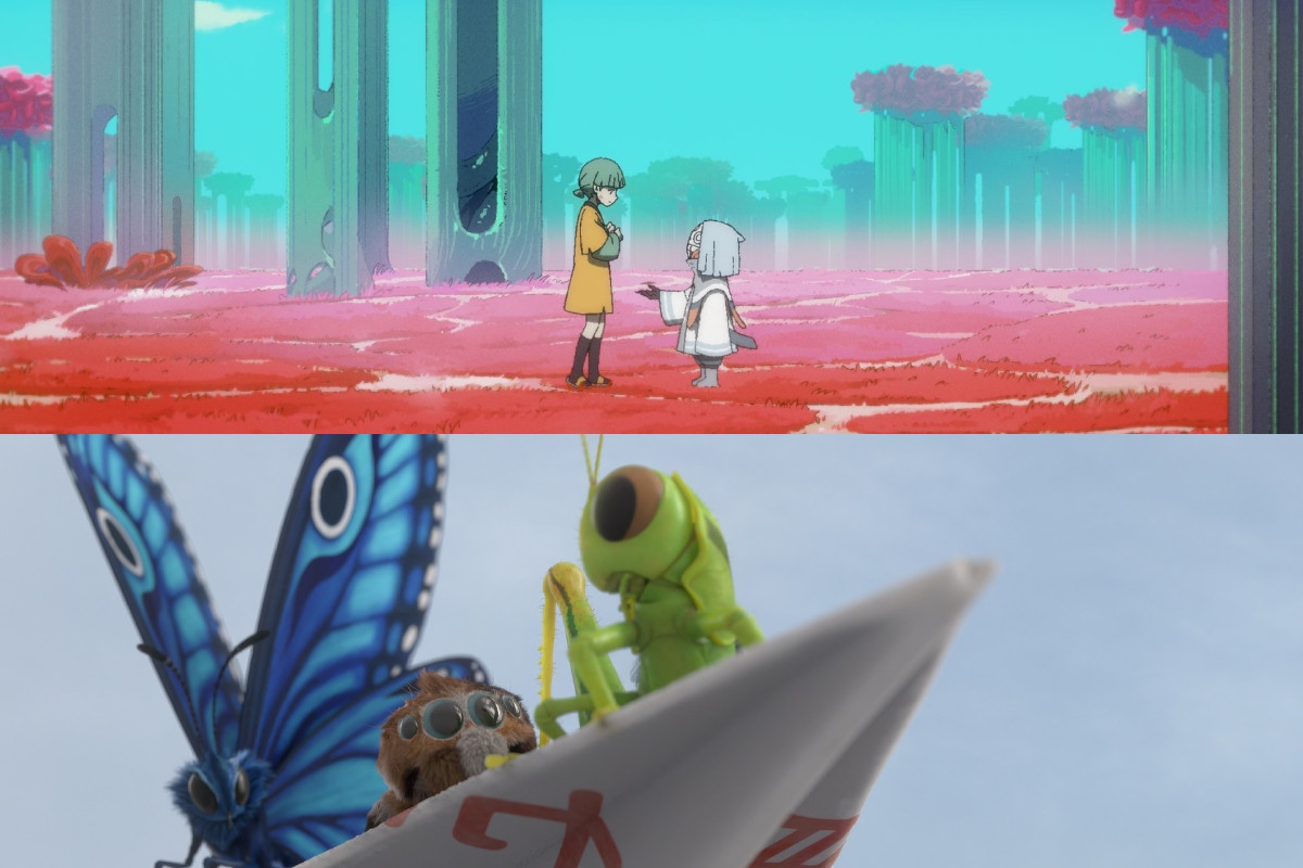 2025金馬獎最佳動畫片入圍者《世外》（上）、《小蟲蟲大冒險》（下）。（圖片提供：金馬執委會）