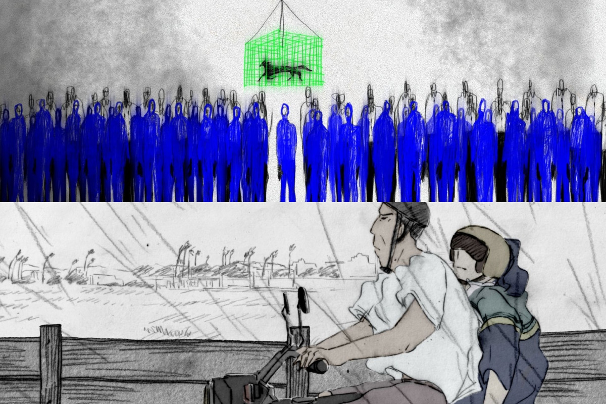 2025金馬獎最佳動畫短片入圍者《工》（上）、《風的前奏》（下）。（圖片提供：金馬執委會）