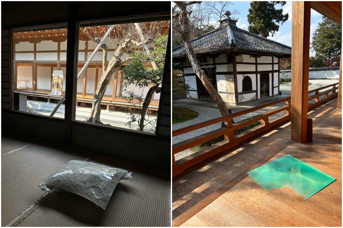 Carrie Yamaoka的部分作品直接暴露於自然中。（攝影：張以潔）