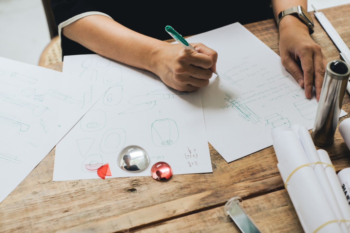 李佳穎的創作手稿。（攝影：吳哲夫）