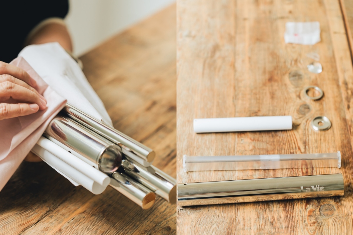 獎盃的零組件和組裝步驟繁多。（攝影：吳哲夫）