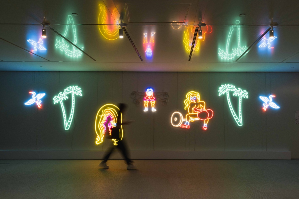 黃海欣作品「夜光健身房」（圖片提供：台北101）