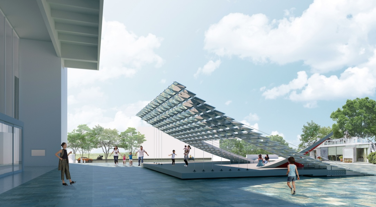 北美館2026年X-site計畫首獎《鏡・亭・山：相看兩不厭》！用懸浮鏡面裝置拉起廣場地表