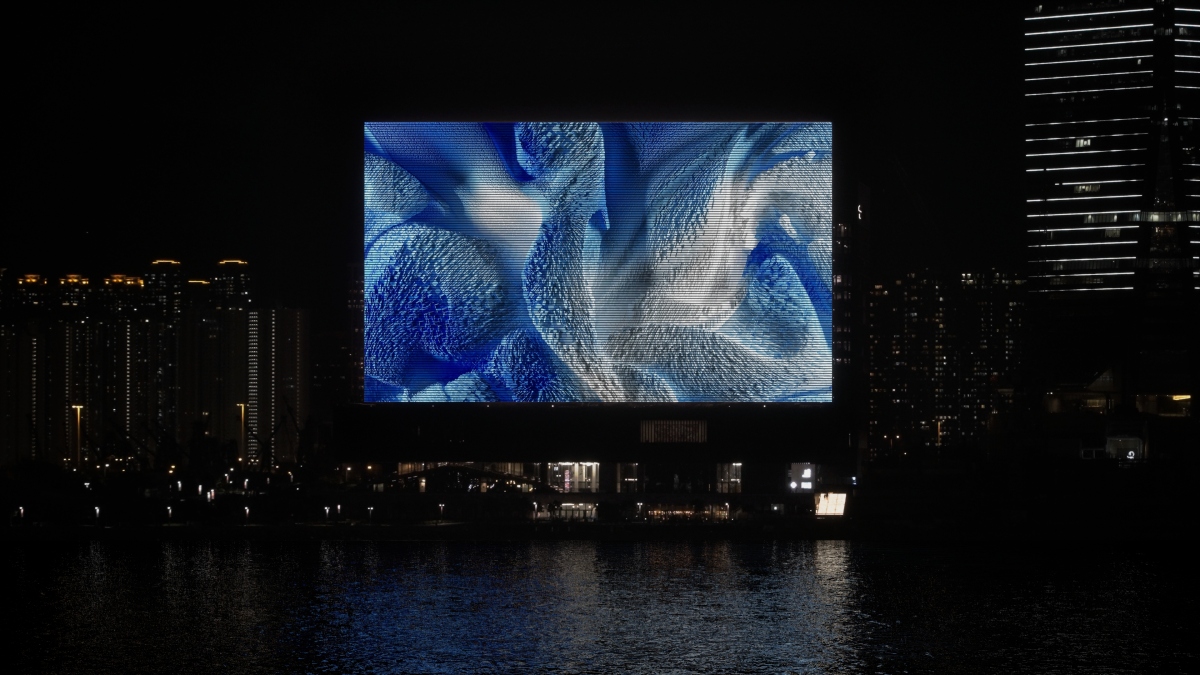 《Winds of Hong Kong》（暫名）最終效果圖 2025 年 圖片由 Refik Anadol Studio 提供