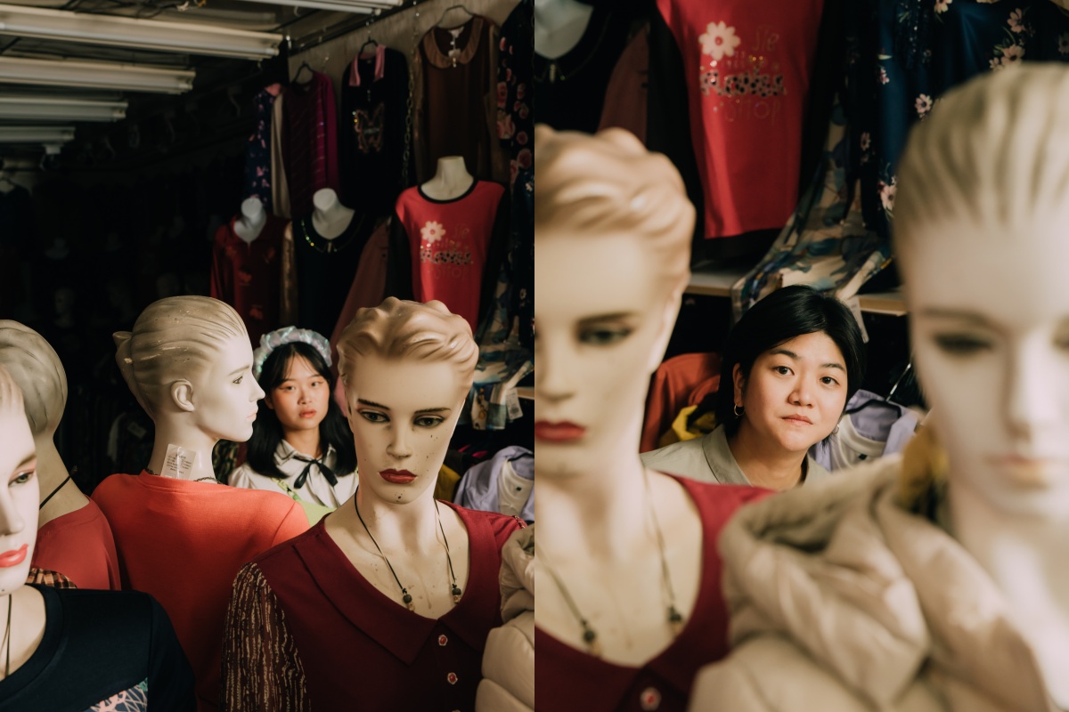 楊舒雅與長椅小姐。（攝影：劉璧慈）