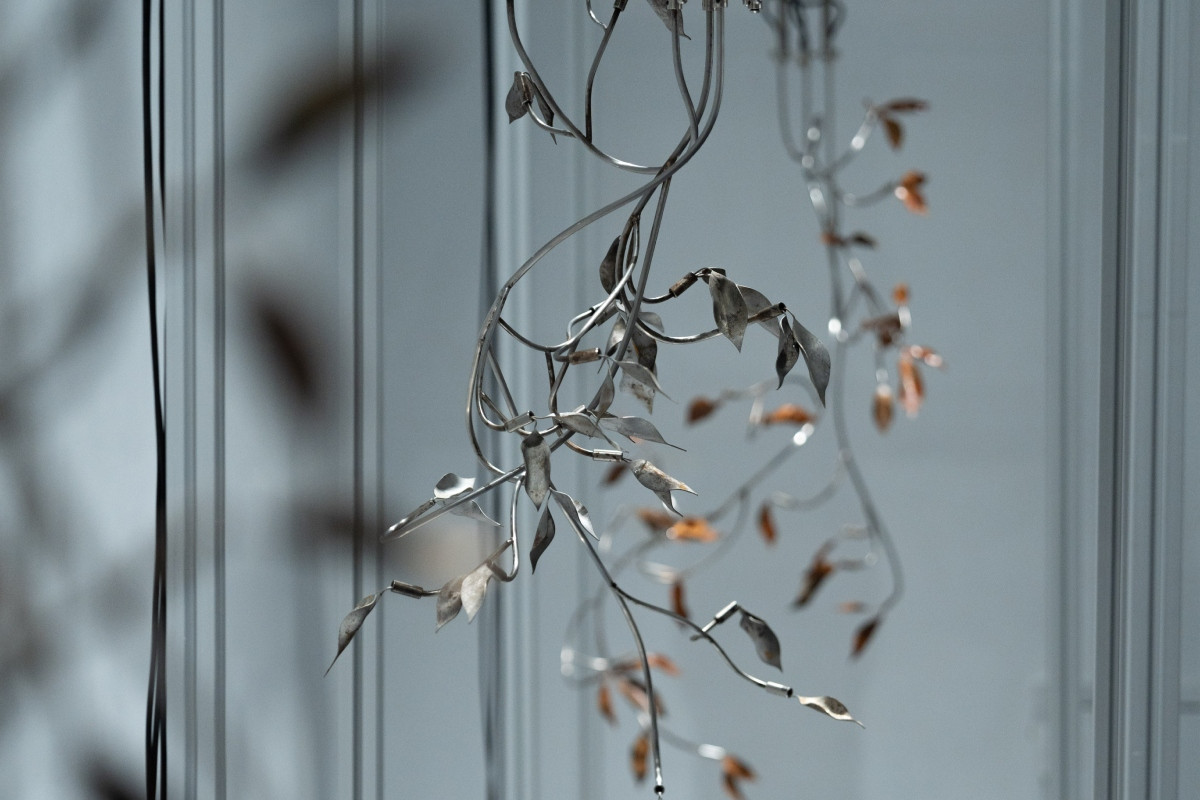 陳寬睿《山體切分計畫：硫、泉與之間》之〈離潺〉，2024，生態裝置，65*65*220公分。（圖片提供：陳寬睿）