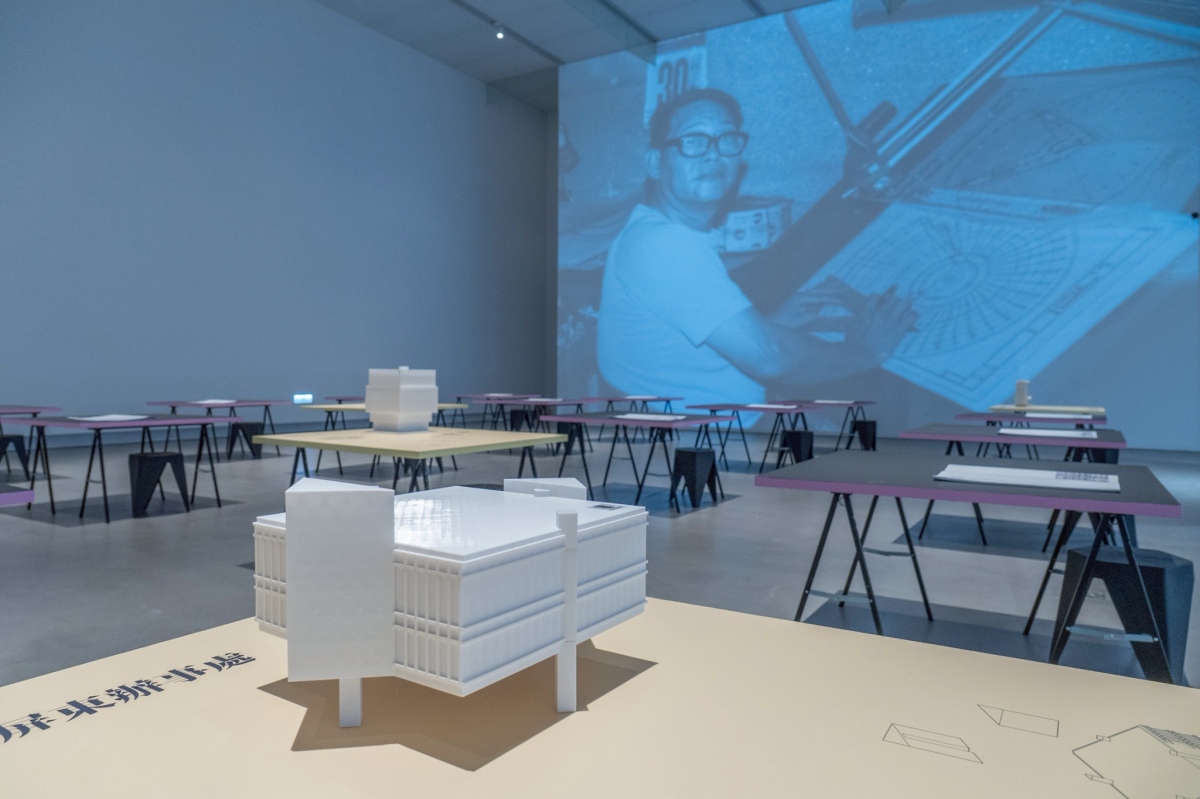 《地域主義的先行者：陳仁和百年+3建築紀念大展》以設計手稿、建築模型與模型積木，讓民眾一同探究陳仁和建築中的多元文化語彙。（圖片提供：高美館）