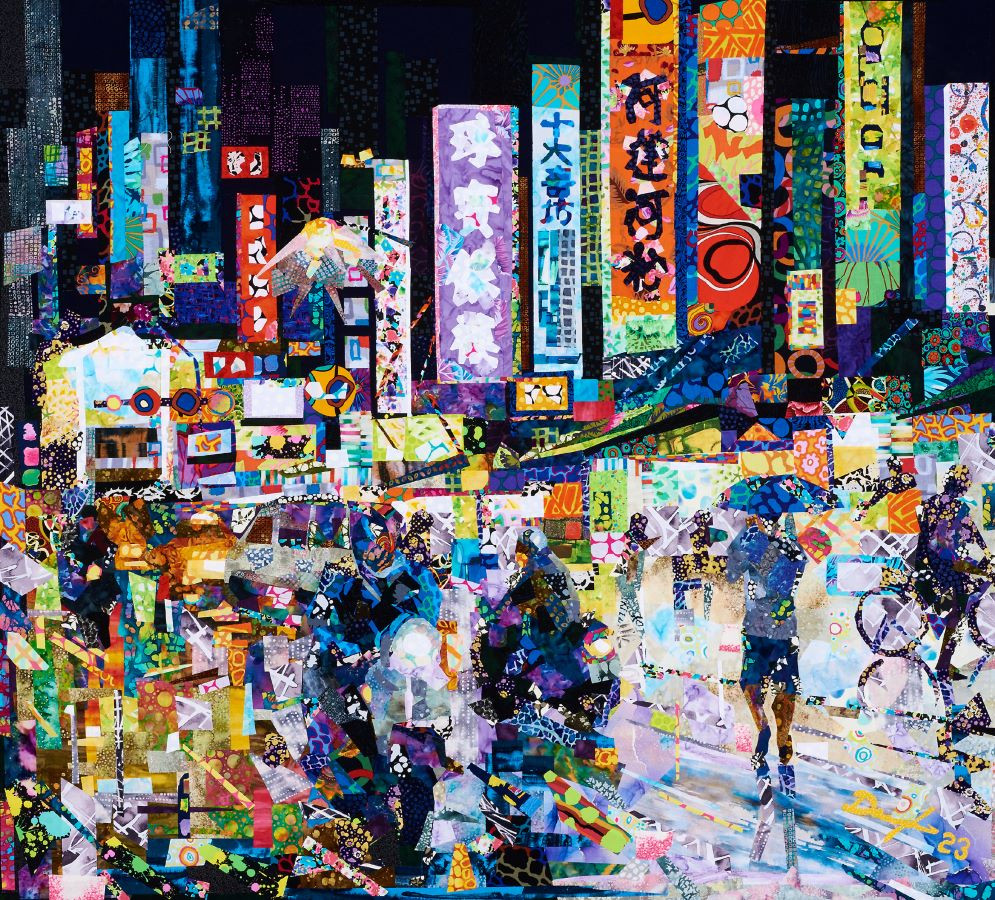 南方夜市／100x110cm／2023／晴山藝術中心提供