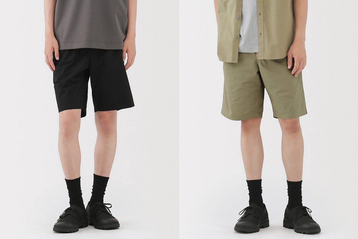 男水洗平織布舒適短褲，499元（圖片提供：MUJI無印良品）