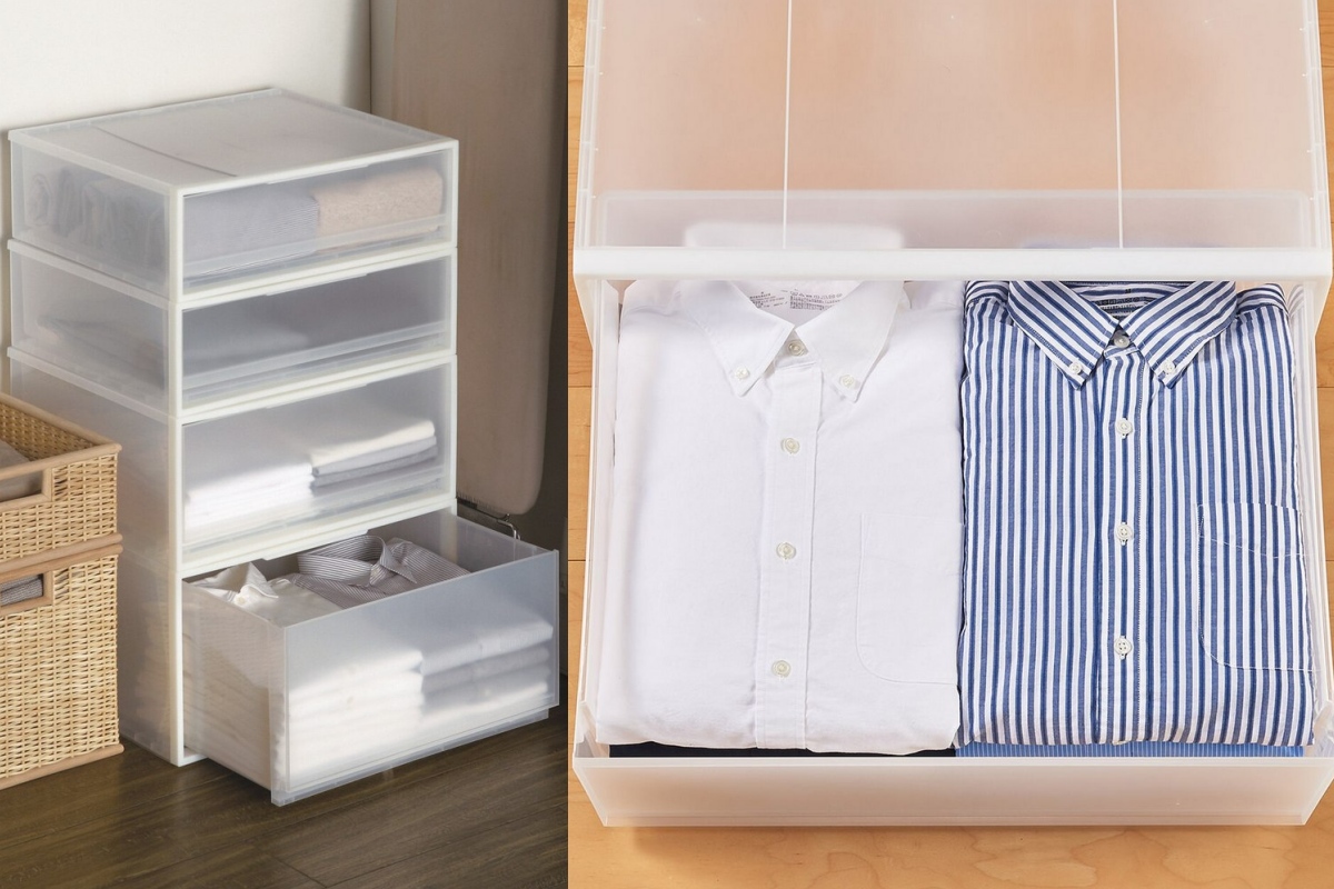 PP衣裝盒(橫式，深型)，949元（圖片提供：MUJI無印良品）