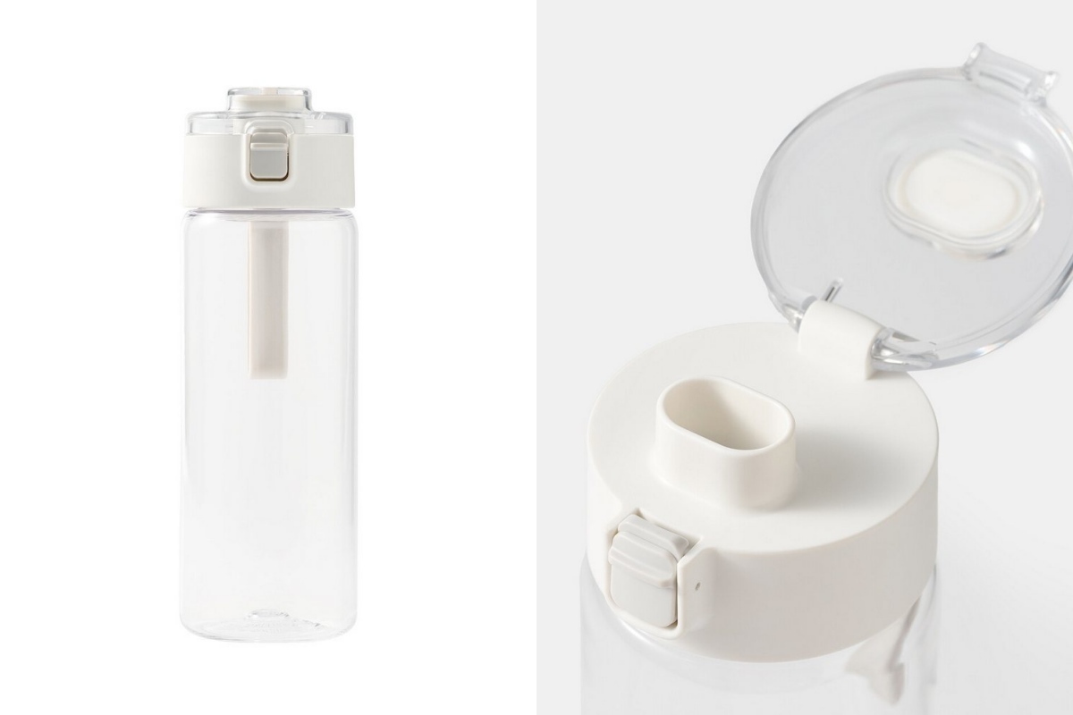 攜帶式透明水壺(550ml)，350元（圖片提供：MUJI無印良品）