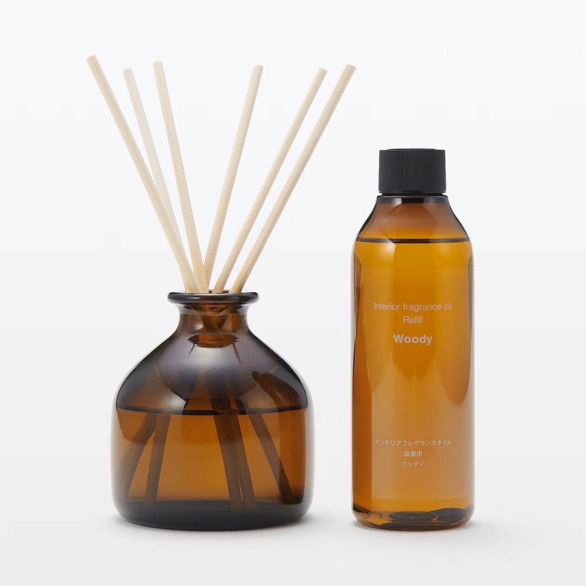 空間芬香油(補充瓶，200ml，木質)，590元（圖片提供：MUJI無印良品）