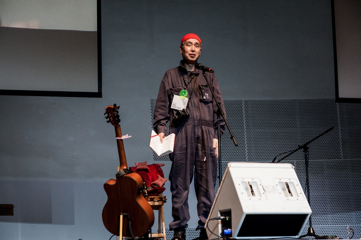 2016首爾，安尚秀演講。（攝影：Kim J-Woo、Kim Jonghoon）