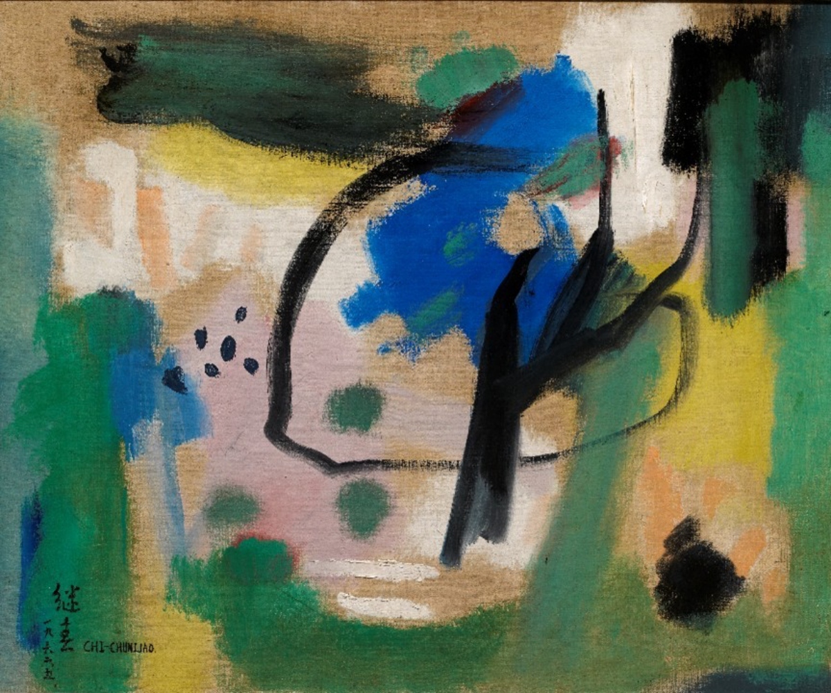 廖繼春，〈作品A〉，1962，油彩、畫布，60.5 × 74 cm。私人收藏。（圖片提供：國美館）