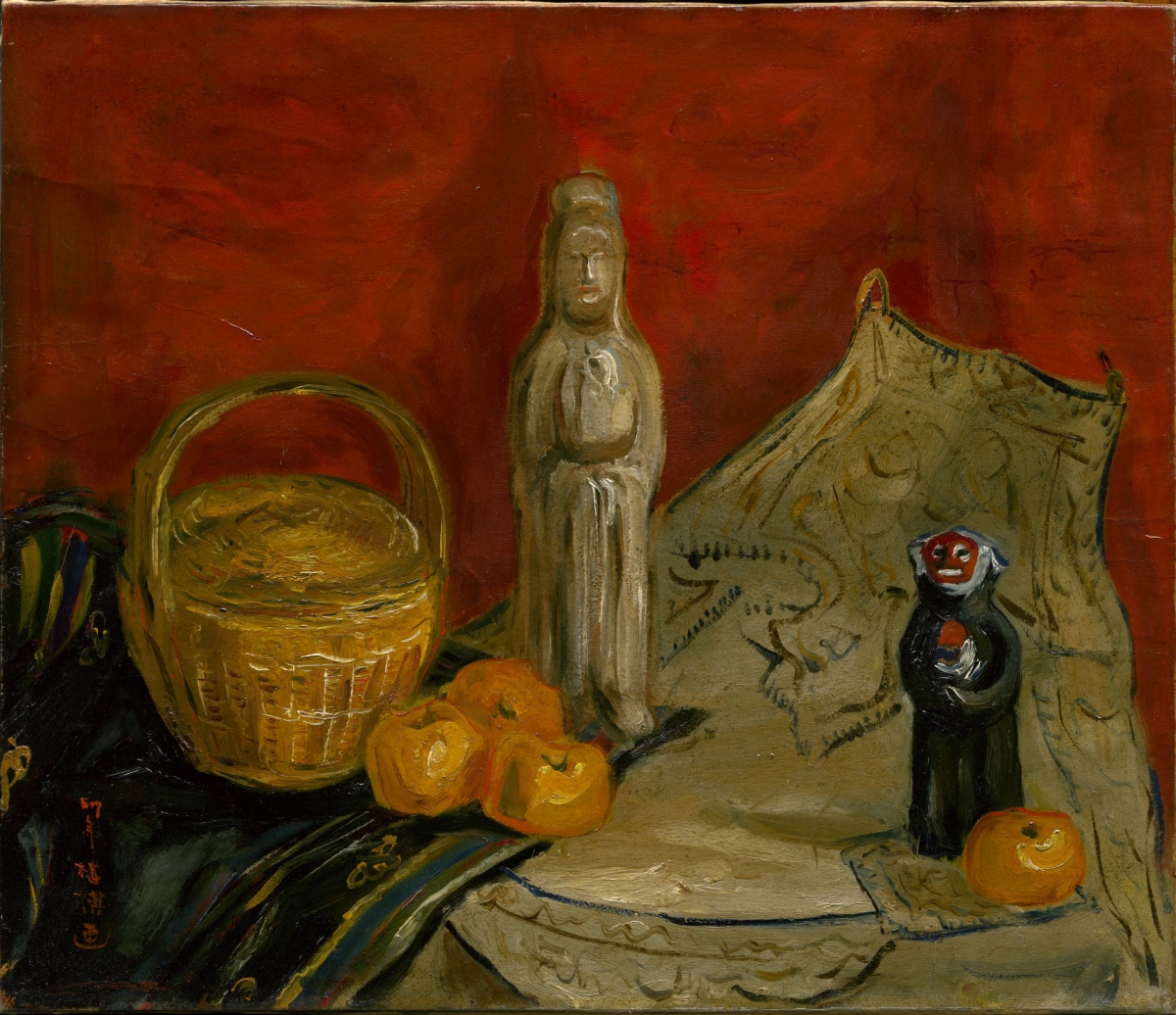 陳植棋，〈觀音〉，1927，油彩、畫布，45 ×52.5 cm。私人收藏。（圖片提供：國美館）