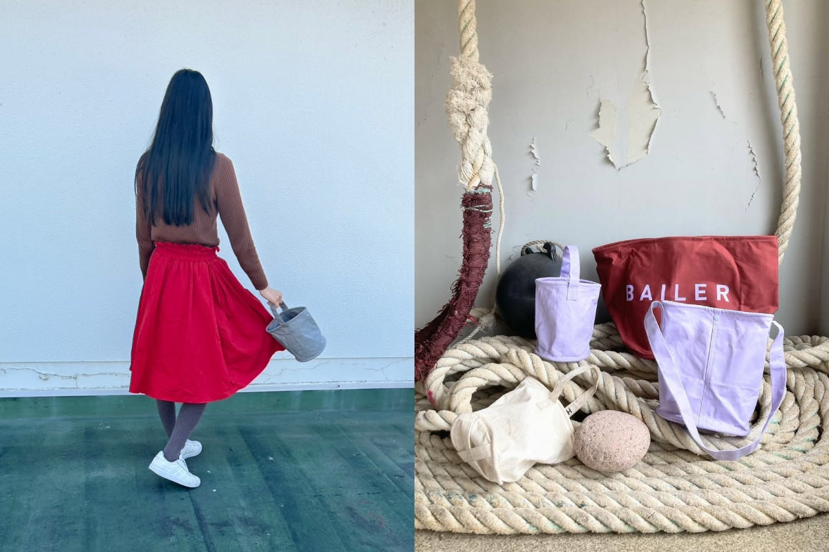 BAILER，產品以各種大小、形狀、顏色的水桶包為主。（圖片來源：有家文化製作、Instagram @3_small_upcycle）