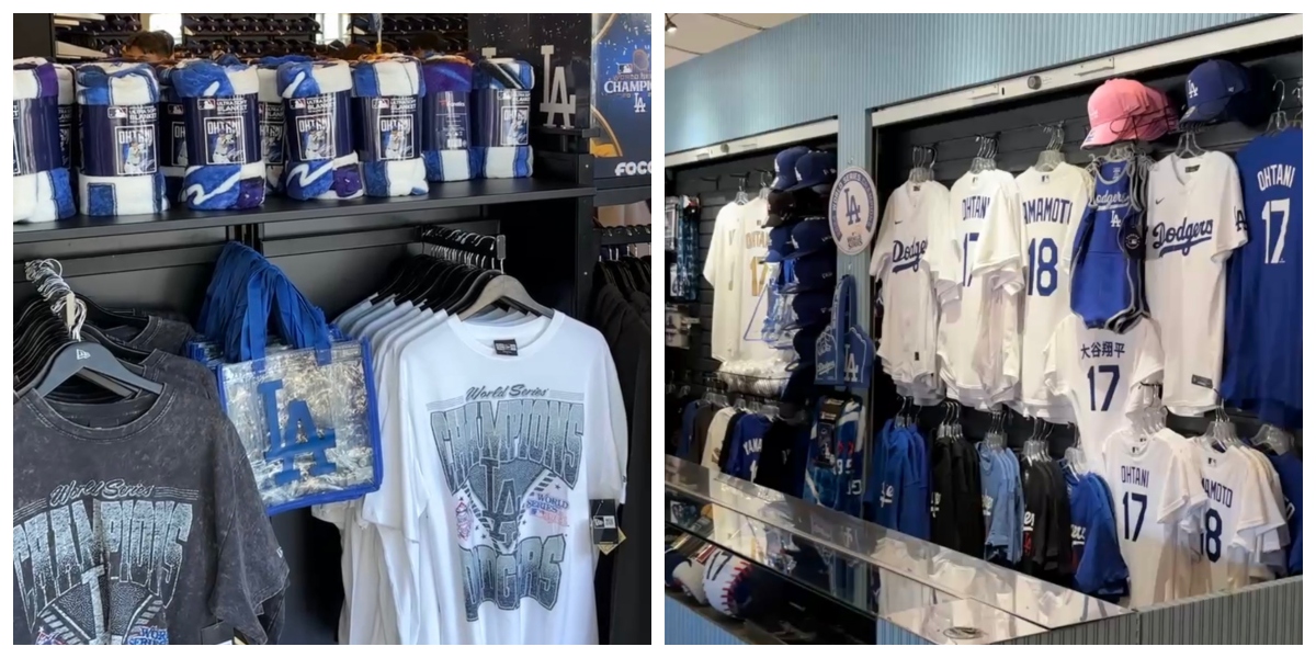 道奇球場裡的周邊商店。（圖片提供：張辰嬿）